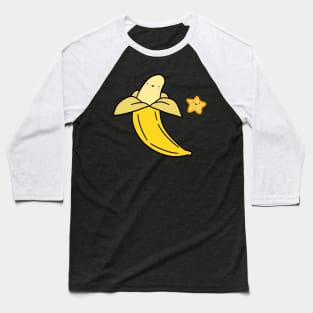 Peeled Banana and Star Baseball T-Shirt